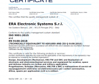 ISO 9001:2015 and EN 9100:2018 certificate